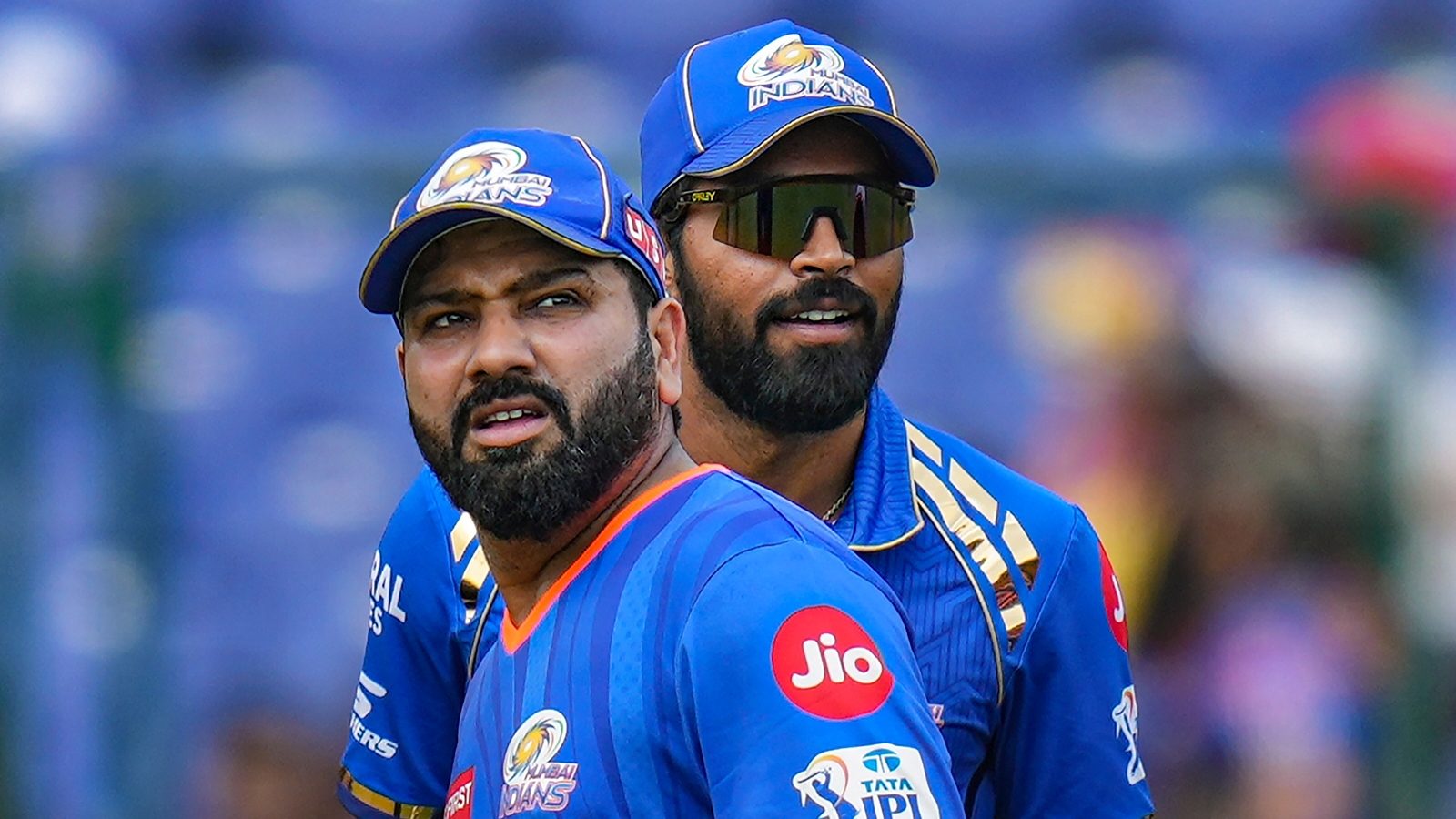 Rohit Sharma and Hardik Pandya · Mumbai Indians 2024