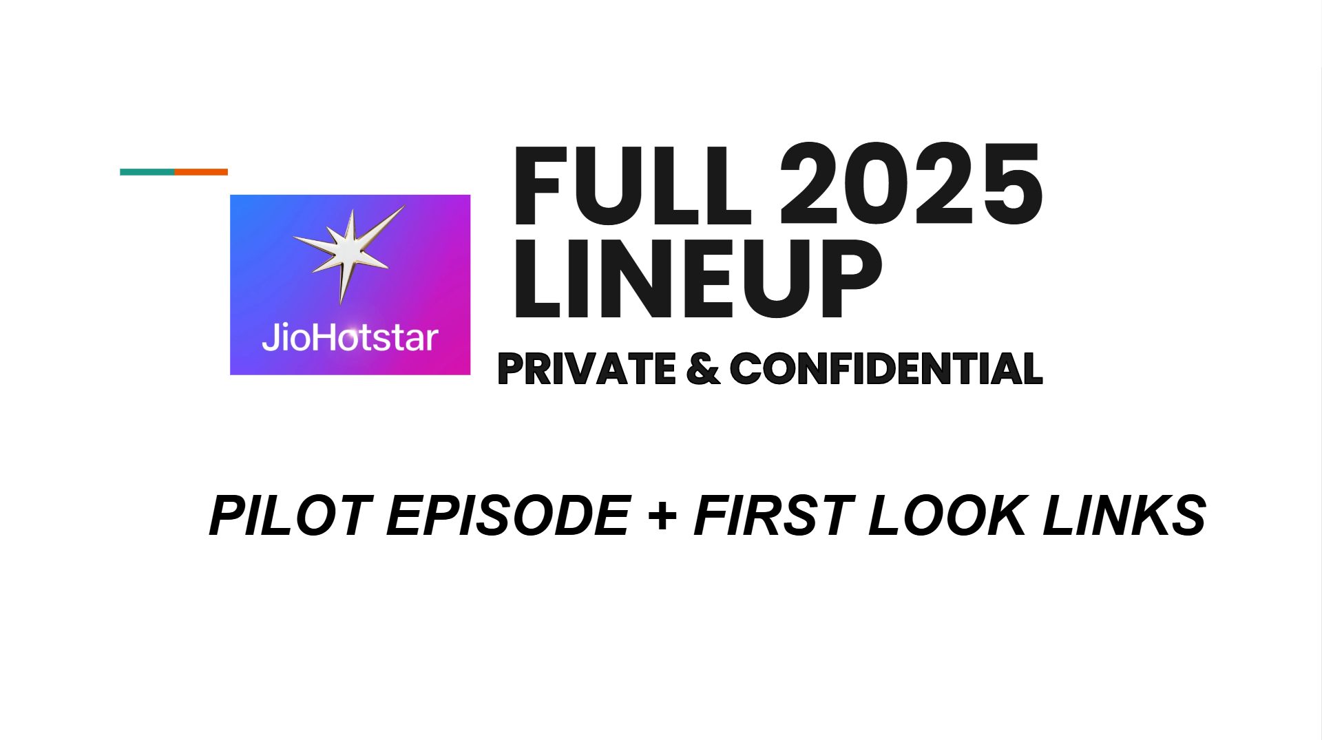 The leaked JioHotstar 2025 lineup deck