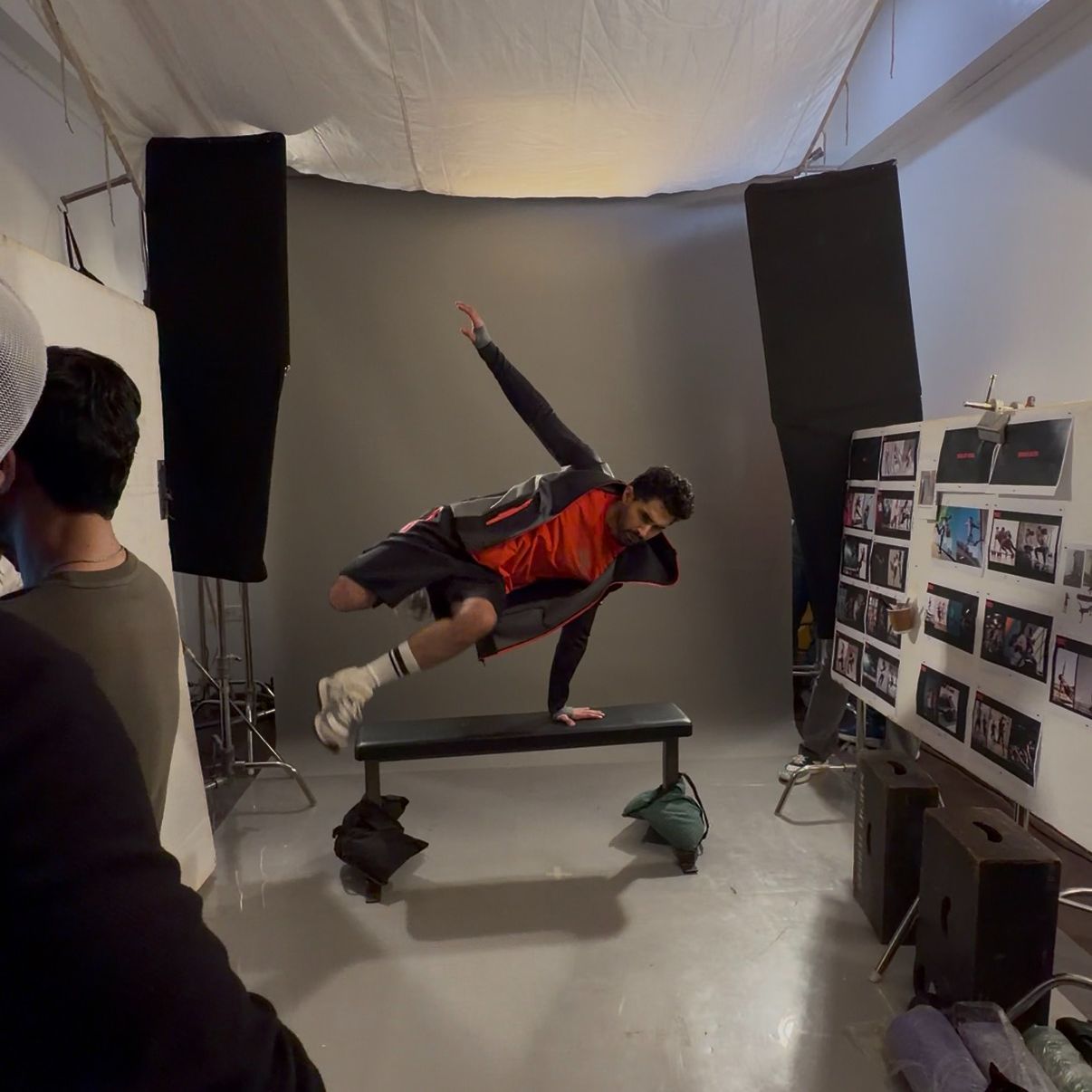 Lakshya Lalwani on set during the Superdry Sport launch shoot